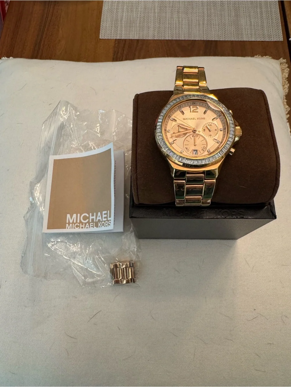 Michael Kors Gold-Tone Women’s Chronograph Watch with Rose Gold Dial